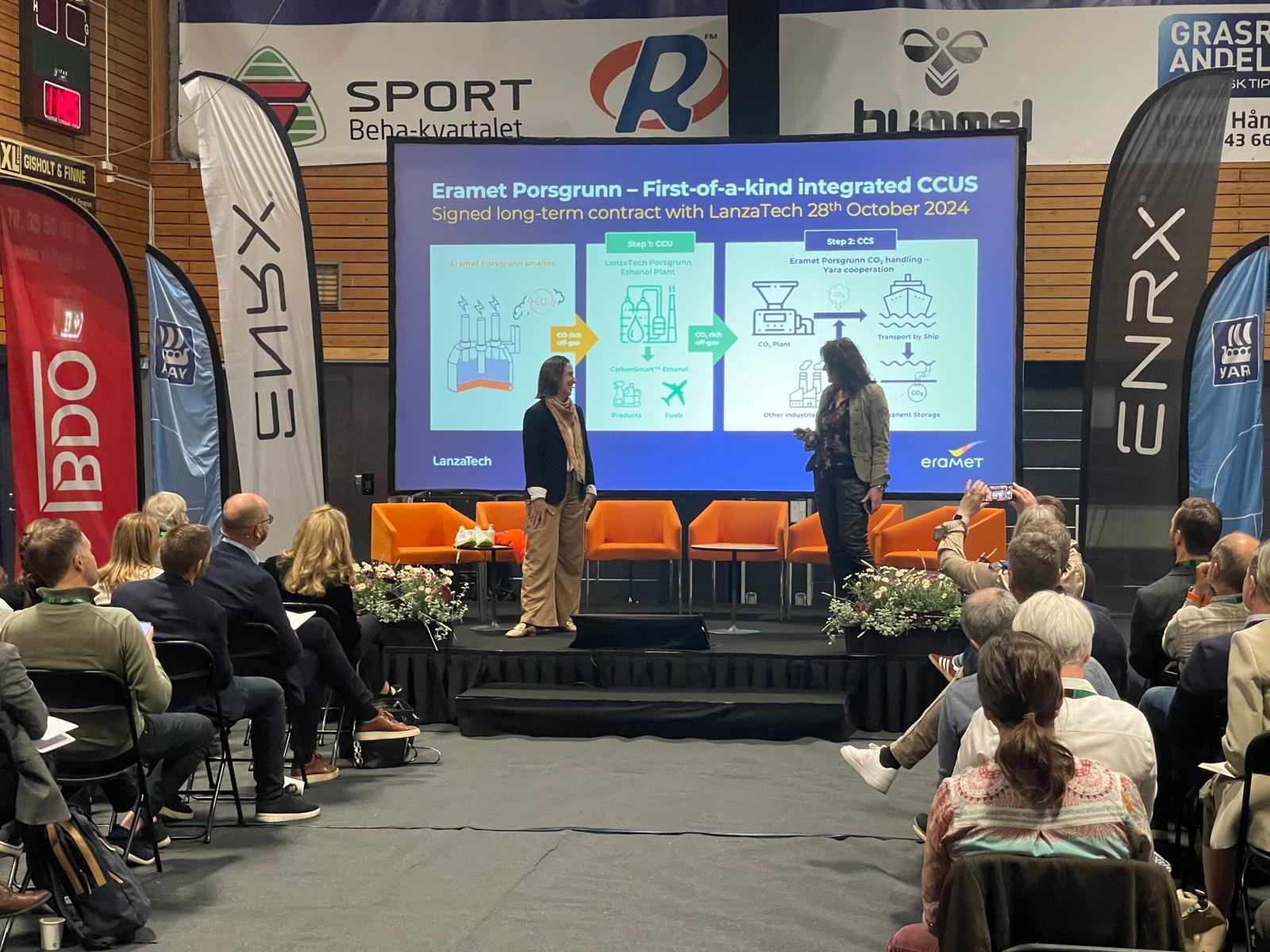 President Aura Cuellar in Norway presenting at Industriuka, one of Norway's largest industry & technology conferences, in collaboration with our partner, Eramet.